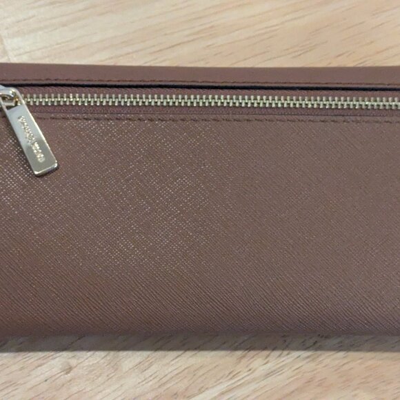 Michael Kors Large Trifold Leather/PVC Wallet-Brown - Picture 2 of 5